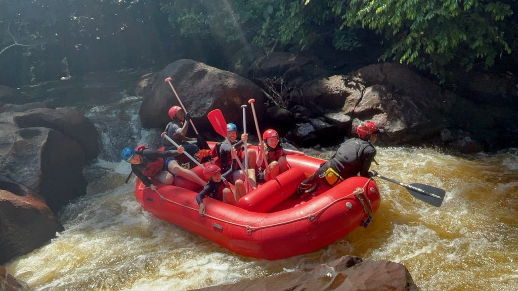 White water rafting in Kuala Kubu Bharu near Kuala Lumpur Malaysia